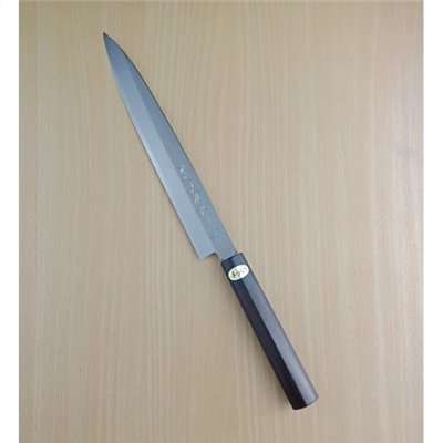 越前英雄 白紙二號(左手)柳刃240mm紫檀柄